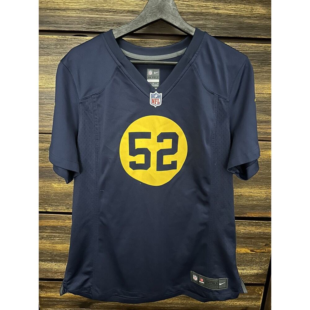 Nike On Field Clay Matthews #52 Green Bay Packers Retro Navy NFL Jersey Size XL